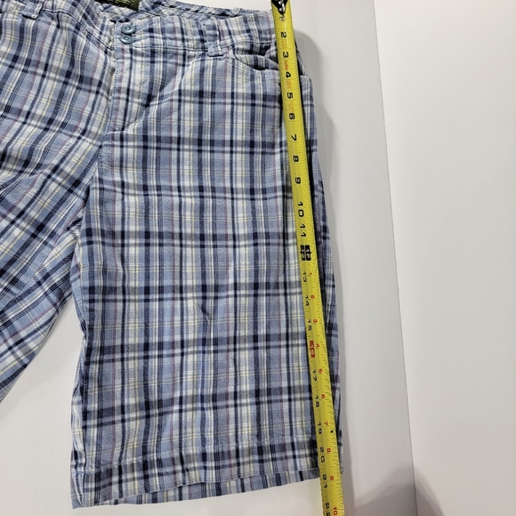 Eddie Bauer Shorts Bermuda Chino Flat Front Plaid Size 8 - Picture 6 of 7